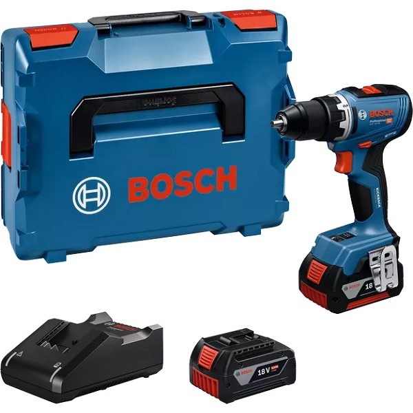 Акумулаторен винтоверт Bosch GSR 18V-65, батерии 2x5Ah, зарядно и L-Boxx